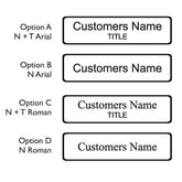 Standard Name Badge